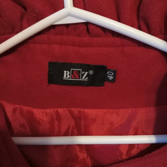 B&Z- European style long red coat size 40 (S) - Picture 2 of 6